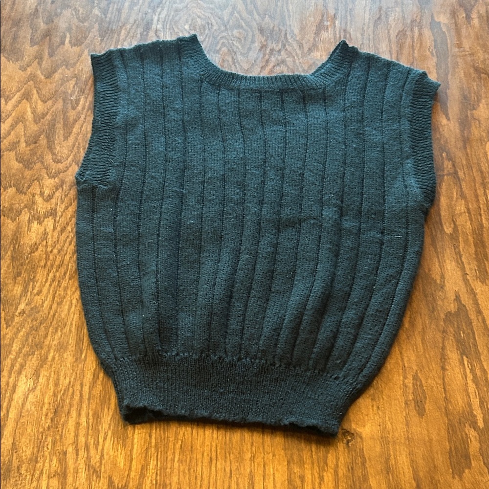 Elegant Sleeveless Knit Tank Top - Black